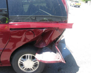 Rear end vehicle damage